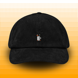 Pixel Penguin – Embroidered Corduroy Cap // No. 013