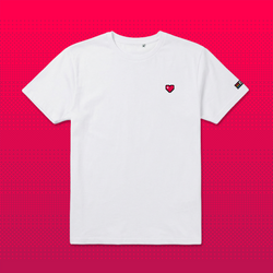 Pixel Heart – Embroidered Organic T-Shirt // No. 005