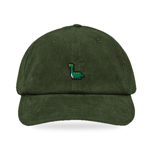 Pixel Dino – Bestickte Cord Cap