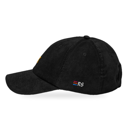 Pixel Stern – Bestickte Cord Cap · Schwarz · side