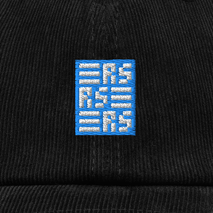 RS Monogram – Bestickte Cord Cap · Standard · Stick
