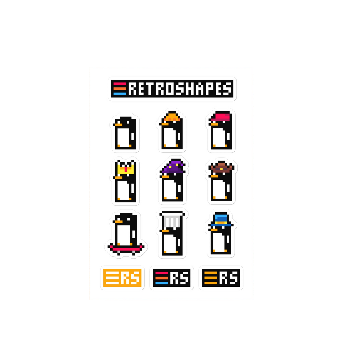 RetroShapes Pinguin Stickerset · Standard · Produktdetail, Ansicht 2