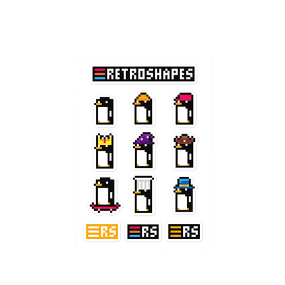 RetroShapes Pinguin Stickerset · Standard · Produktdetail, Ansicht 2