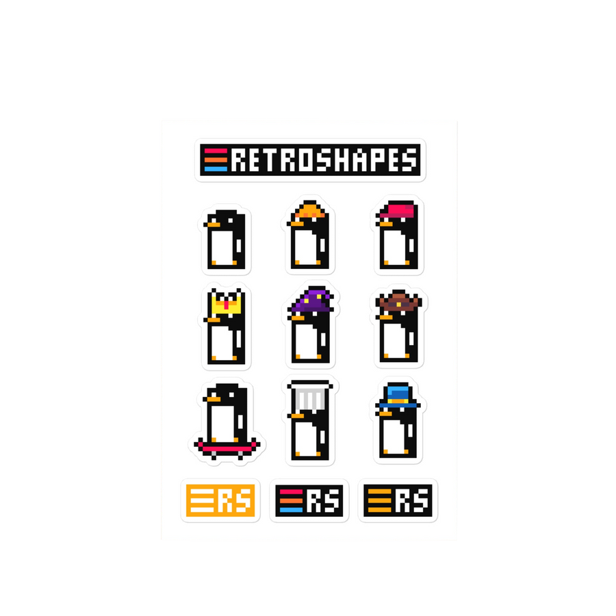 RetroShapes Pinguin Stickerset · Standard · Produktdetail, Ansicht 2