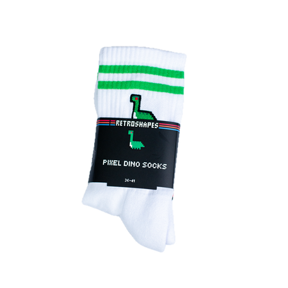 Pixel Dino – Bestickte Bio Baumwoll Socken · Standard · Produktdetail, Ansicht 3