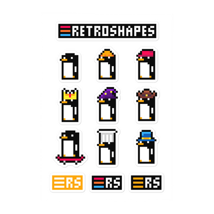 RetroShapes Pinguin Stickerset · Standard · Produktdetail, Ansicht 1