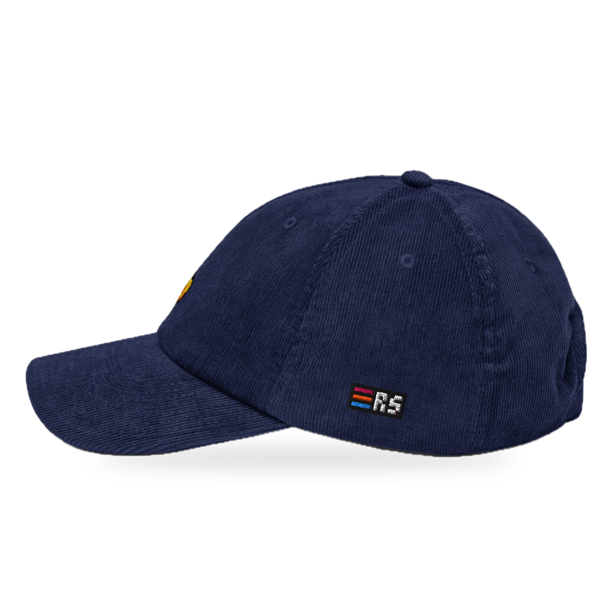 Pixel Ente – Bestickte Cord Cap · Blau · side