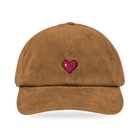 Pixel Herz – Bestickte Cord Cap