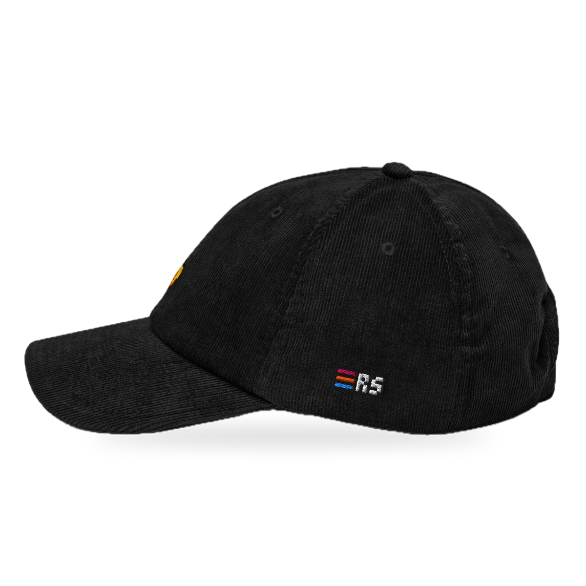 Pixel Ente – Bestickte Cord Cap · Schwarz · side