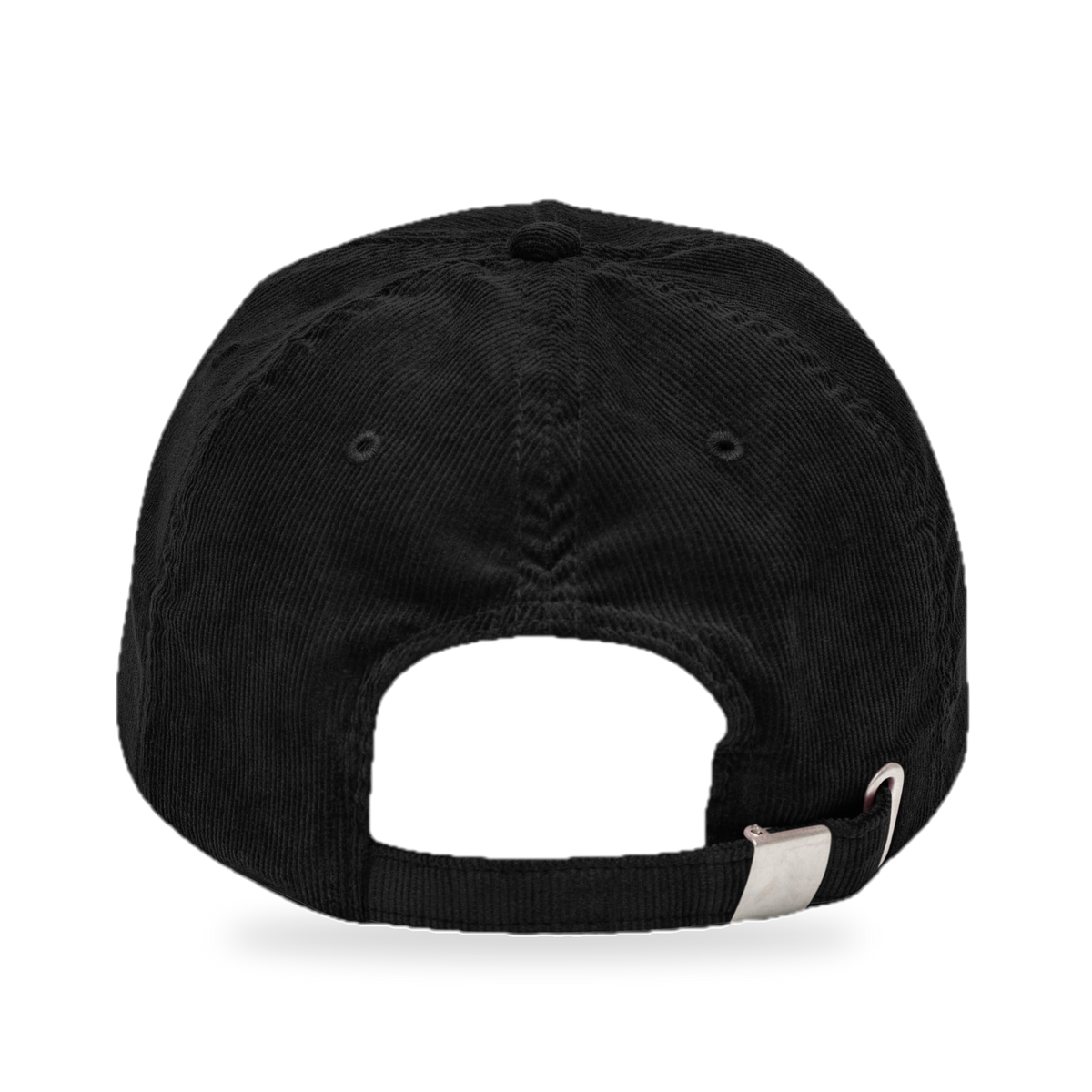 Pixel Bier – Bestickte Cord Cap · Schwarz · Rückseite · freigestellt