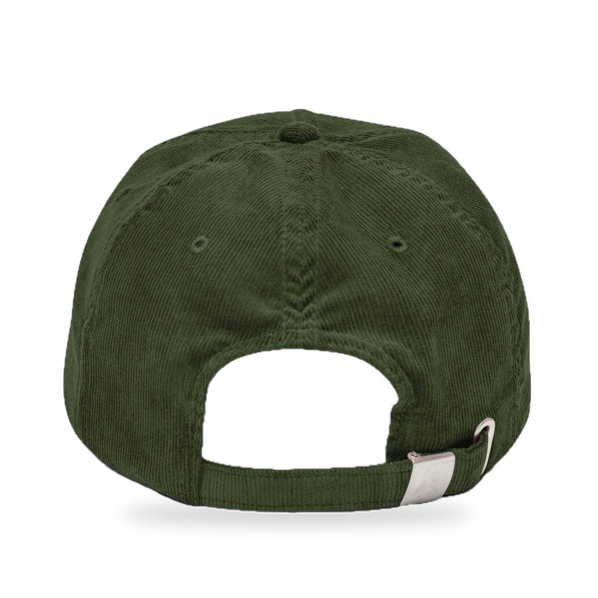 Pixel Alien Rot – Bestickte Cord Cap · Grün · back