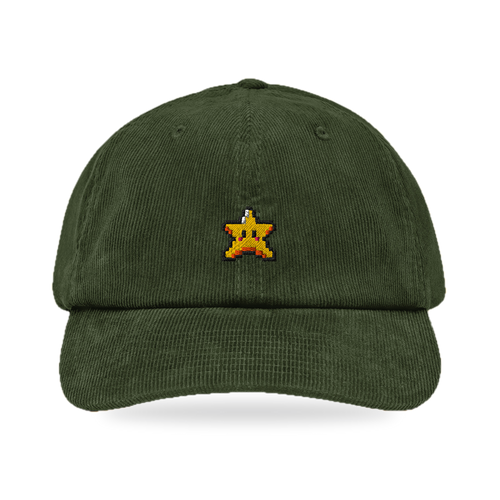 Pixel Stern – Bestickte Cord Cap