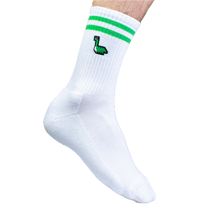Pixel Dino – Bestickte Bio Baumwoll Socken · Standard · Produktdetail, Ansicht 2