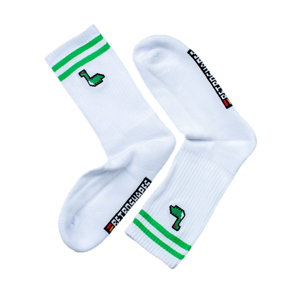 Pixel Dino – Bestickte Bio Baumwoll Socken · Standard · Produktdetail, Ansicht 1