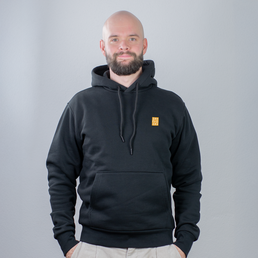 RS Monogram – Bestickter Bio Hoodie — Zweites Produktbild