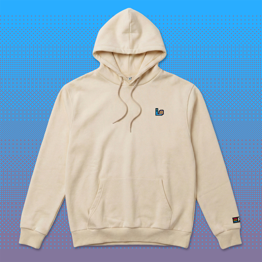 Pixel Schnecke – Bestickter Bio Hoodie // No. 024