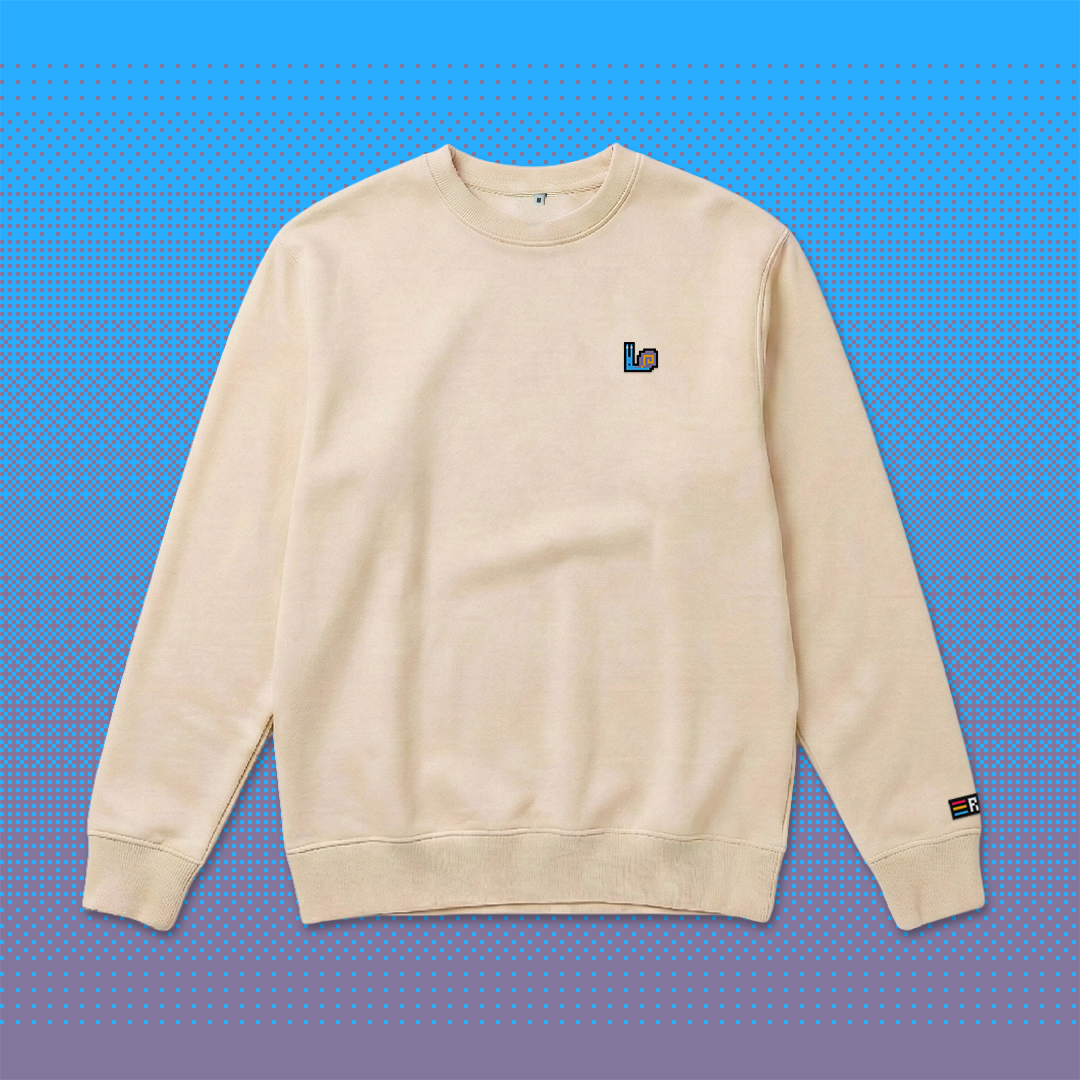 Pixel Schnecke – Bestickter Bio Pullover // No. 024