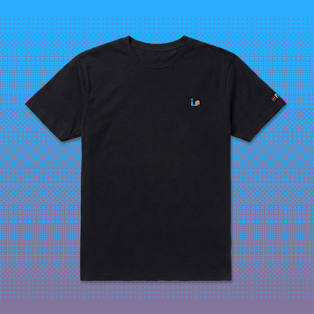 Pixel Schnecke – Besticktes Bio T-Shirt // No. 024