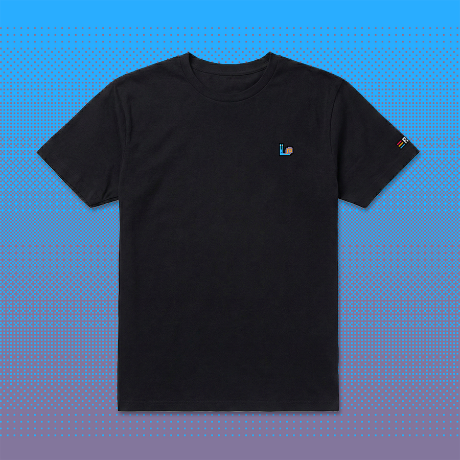 Pixel Schnecke – Besticktes Bio T-Shirt