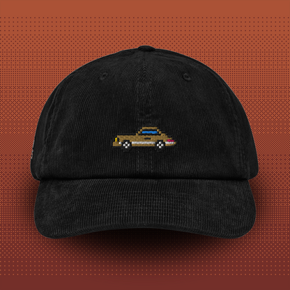 Pixel Sports Car – Embroidered Corduroy Cap // No. 018 