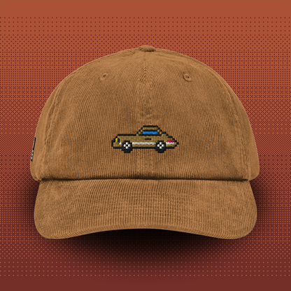 Pixel Sports Car – Embroidered Corduroy Cap // No. 018 