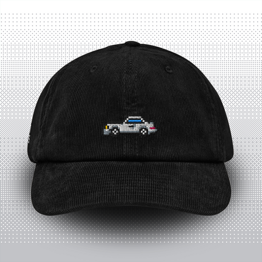 Pixel Sports Car – Embroidered Corduroy Cap // No. 018 