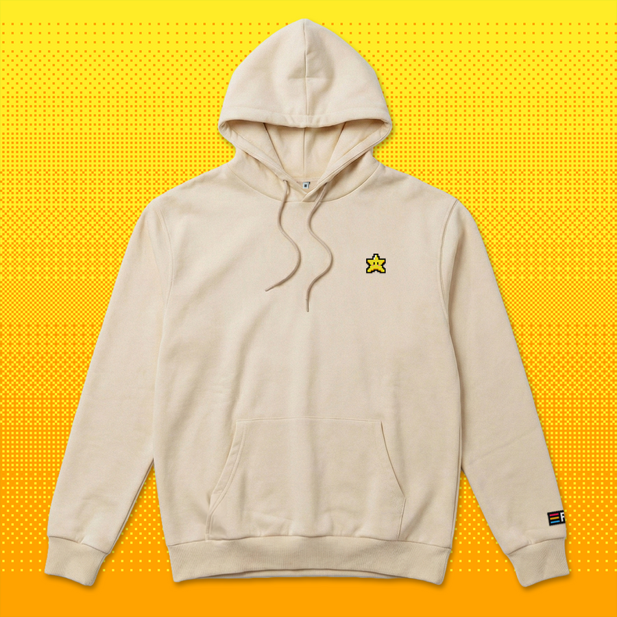 Pixel Stern – Bestickter Bio Hoodie