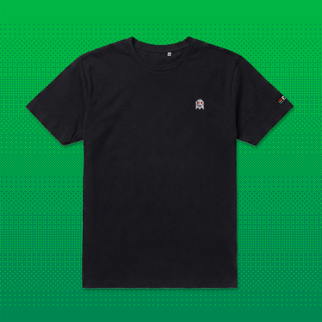 Stoned Pixel Geist – Besticktes Bio T-Shirt // No. 014