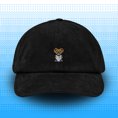 Pixel Bär "Zuffi" – Bestickte Cord Cap // No. 019
