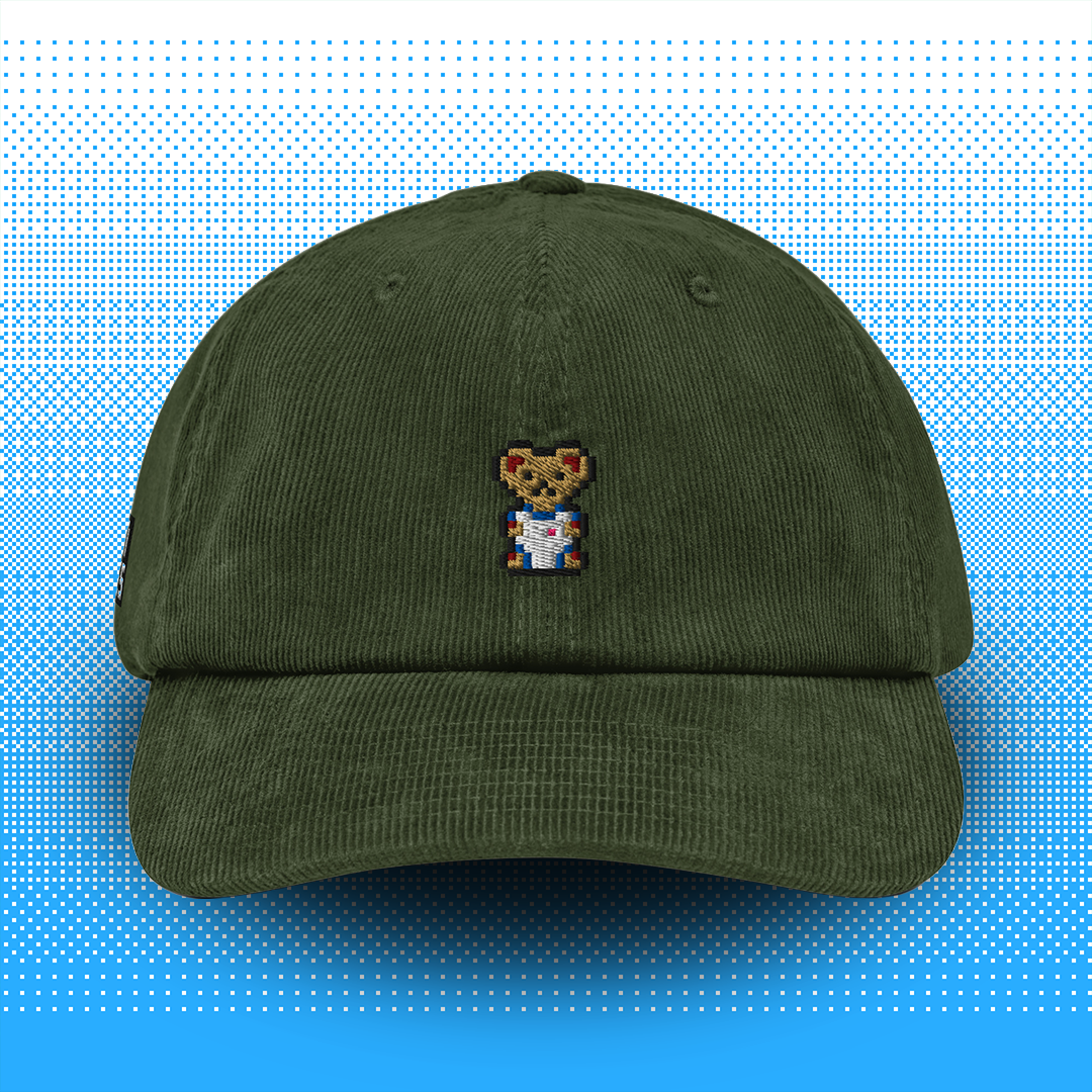 Pixel Bär "Zuffi" – Bestickte Cord Cap // No. 019
