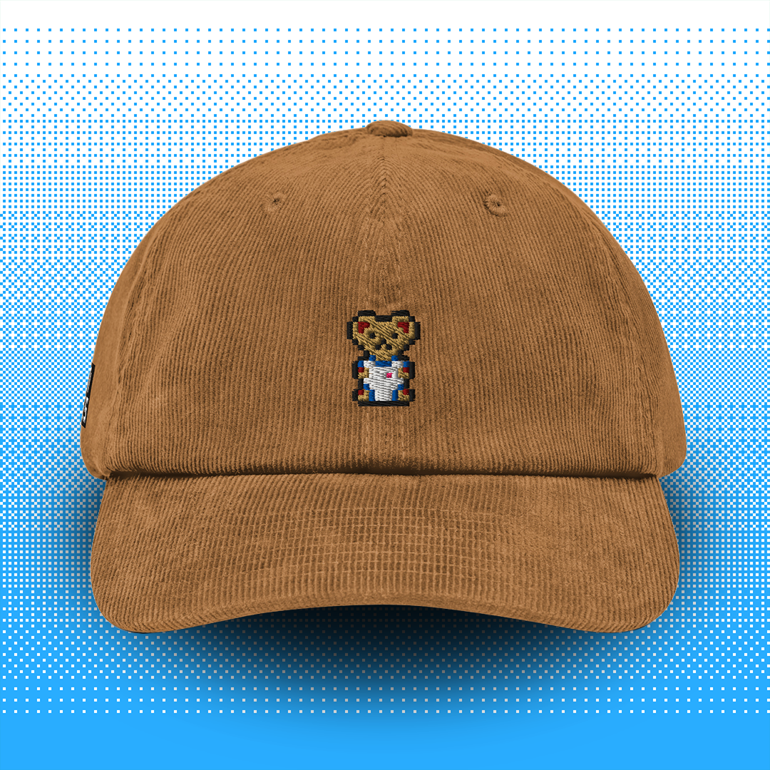 Pixel Bär "Zuffi" – Bestickte Cord Cap // No. 019