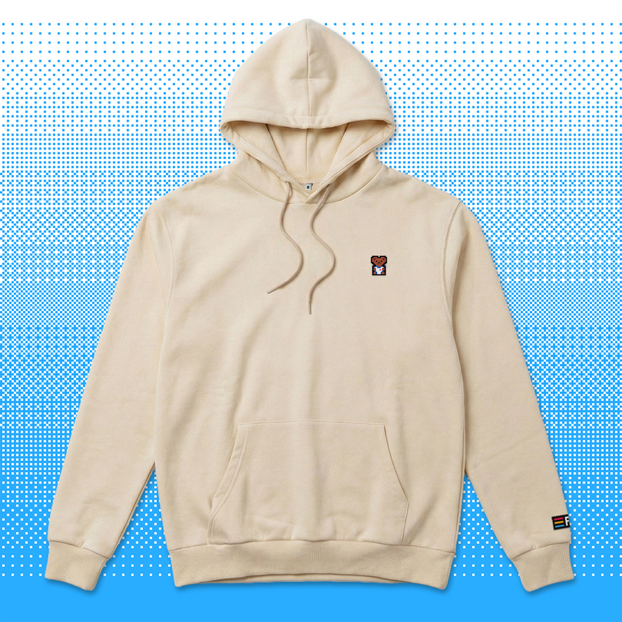 Pixel Bär "Zuffi" – Bestickter Bio Hoodie