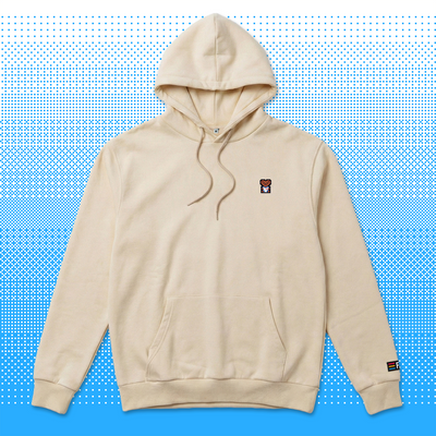 Pixel Bär "Zuffi" – Bestickter Bio Hoodie // No. 019